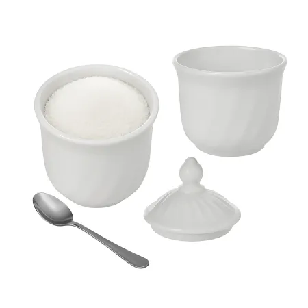 Cukiernica z pokrywką 250 ml – klasyczna, białą, elegancka białe szkło