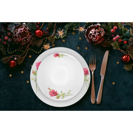 Salaterka porcelanowa 18 cm ziel róża róże