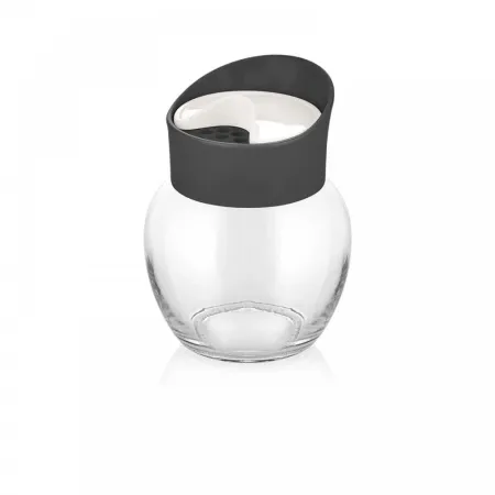 Szklana solniczka pieprzniczka przyprawnik 210ml  luna m284