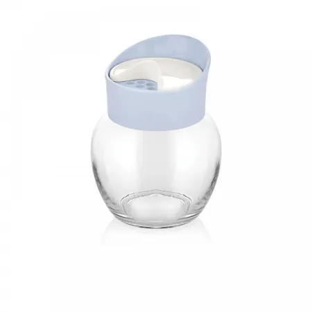 Szklana solniczka pieprzniczka przyprawnik 210ml  luna m284