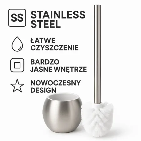 Elegancka szczotka toaletowa do wc satyna łazienka toaleta (e64)