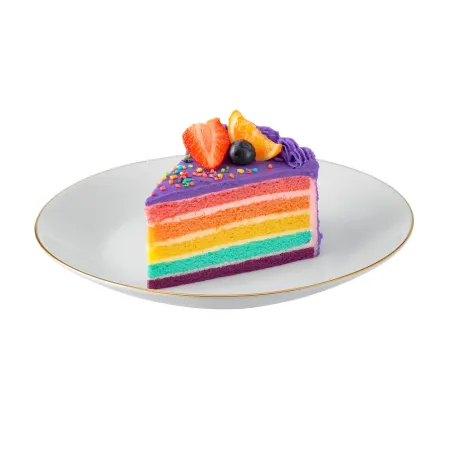 Talerze deserowe płaskie 19 cm okrągłe białe szkło gładkie złoty pasek kpl. 6 szt