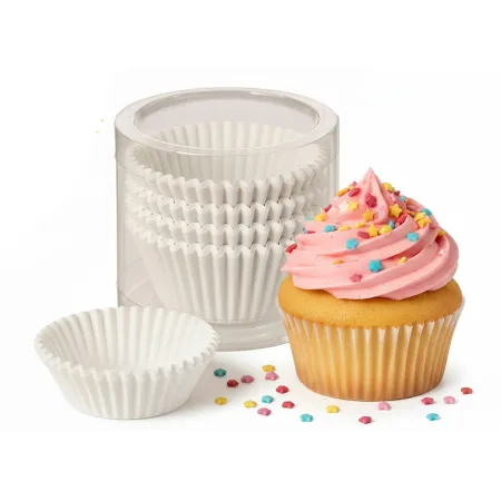 Papierowe foremki na babeczki muffinki 12cm białe papilotki 100 szt.