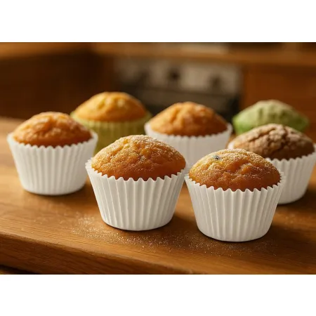 Papierowe foremki na babeczki muffinki 12cm białe papilotki 100 szt.