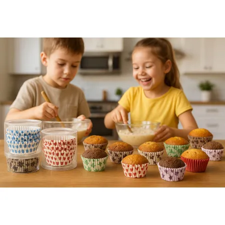 Papierowe foremki na babeczki muffinki 10cm kolorowe papilotki 100 szt.