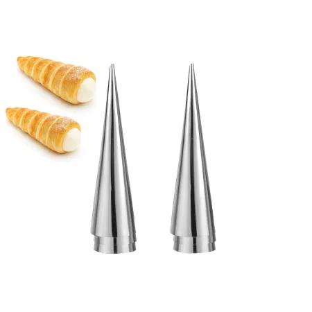 Foremki do rurek z kremem stożki rurki zestaw do pieczenia kpl 6szt 12 cm