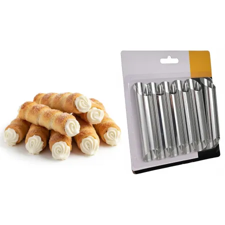 Foremki do rurek z kremem rurki zestaw do pieczenia kpl 6szt 12 cm