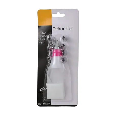 Rękaw dekorator do ciast tortów worek + 8 końcówek tylki (f625)