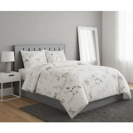 Komplet pościel z mikrofibry  200x220 + 2 poszewki 70x80 beżowa m1