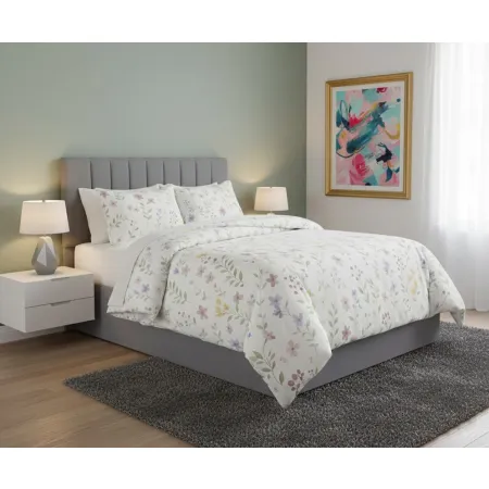 Komplet pościel z mikrofibry  160x200 + 2 poszewki 70x80 kremowa m2