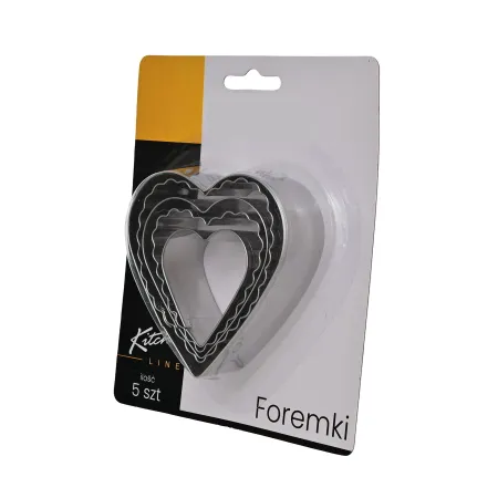 Foremki wykrawacze serca 5 szt 4-8 cm do ciastek pierników metalowe