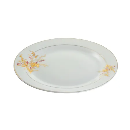 Talerz deserowy 19 cm oryginalny złoty kłos